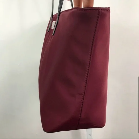 Kate Spade Maroon Merlot Nylon Carry All Tote Bag Brand New - Picture 5 of 8